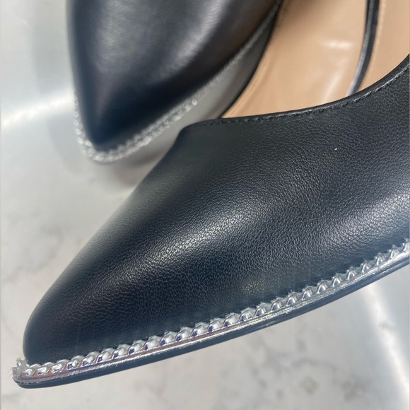 BCBG Harlia black leather pointy toe heels - Picture 4 of 14